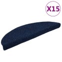 VidaXL Maty na schody samoprzylepne 15 szt. 56x17x3 cm granatowe półokrągłe
