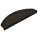 VidaXL Maty na schody samoprzylepne 5 szt. 65x21x4 cm Ciemnobrązowe