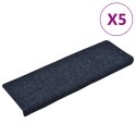 VidaXL Maty na schody samoprzylepne 5 szt. 65x21x4 cm antracytowe