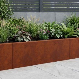 VidaXL Mur oporowy 2 szt. 60 x 12 x 30 cm Stal kortenowska Rdzawy