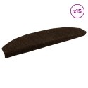 VidaXL Samoprzylepne maty na schody 15 szt. 80 x 24,5 x 3,5 cm brązowy