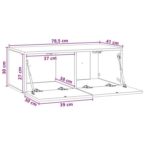 VidaXL Szafka RTV montowana na ścianie 78,5 x 31 cm