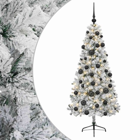 VidaXL Sztuczna choinka z bombką 120 cm 150 LED Ciepła biel