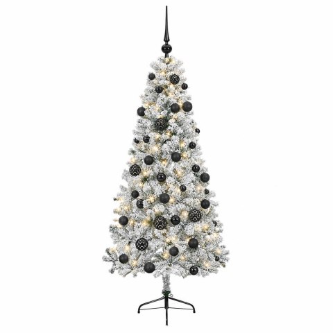 VidaXL Sztuczna choinka z bombką 120 cm 150 LED Ciepła biel