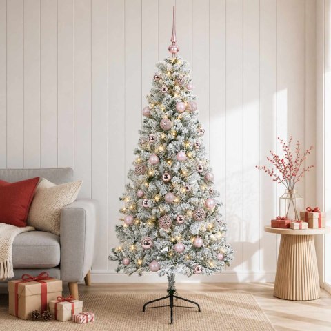 VidaXL Sztuczna choinka z bombką 120 cm 150 LED Ciepła biel