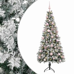 VidaXL Sztuczna choinka z bombką 150 cm 150 LED Ciepła biel