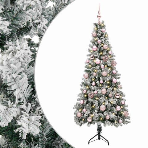 VidaXL Sztuczna choinka z bombką 150 cm 150 LED Ciepła biel