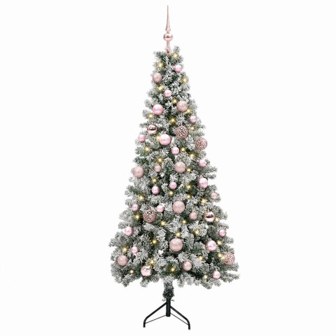 VidaXL Sztuczna choinka z bombką 150 cm 150 LED Ciepła biel