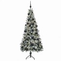 VidaXL Sztuczna choinka z bombką 150 cm 150 LED Ciepła biel