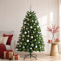 VidaXL Sztuczna choinka, średniozielona, z bombkami 150 cm 150 LED
