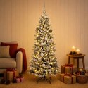 VidaXL Sztuczna choinka z bombką 120 cm 150 LED Ciepła biel PVC i PE