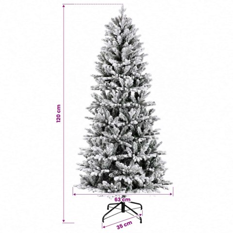 VidaXL Sztuczna choinka z bombką 120 cm 150 LED Ciepła biel PVC i PE