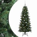 VidaXL Sztuczna choinka z bombką 120 cm 150 LED Ciepła biel PVC i PE