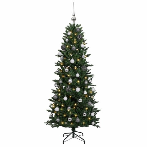 VidaXL Sztuczna choinka z bombką 120 cm 150 LED Ciepła biel PVC i PE
