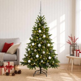 VidaXL Sztuczna choinka z bombką 120 cm 150 LED Ciepła biel