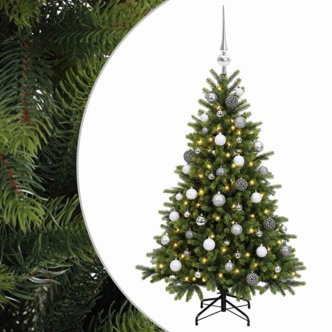 VidaXL Sztuczna choinka z bombką 120 cm 150 LED Ciepła biel