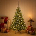 VidaXL Sztuczna choinka z bombką 120 cm 150 LED Ciepła biel