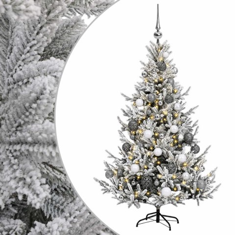 VidaXL Sztuczna choinka z bombką 120 cm 150 LED Ciepła biel