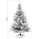 VidaXL Sztuczna choinka z bombką 120 cm 150 LED Ciepła biel