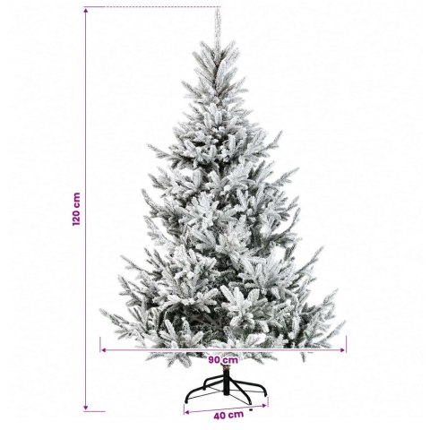 VidaXL Sztuczna choinka z bombką 120 cm 150 LED Ciepła biel