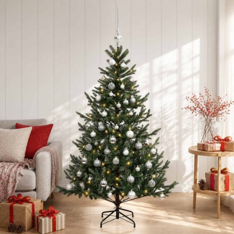 VidaXL Sztuczna choinka z bombką 120 cm 150 LED Ciepła biel