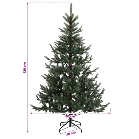 VidaXL Sztuczna choinka z bombką 120 cm 150 LED Ciepła biel
