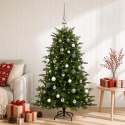 VidaXL Sztuczna choinka z bombką 120 cm 150 LED Ciepła biel