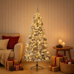 VidaXL Sztuczna choinka z bombką 120 cm 150 LED Ciepła biel