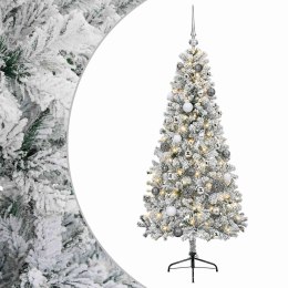 VidaXL Sztuczna choinka z bombką 120 cm 150 LED Ciepła biel