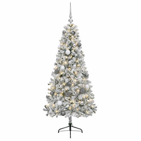VidaXL Sztuczna choinka z bombką 120 cm 150 LED Ciepła biel