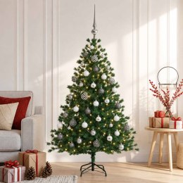 VidaXL Sztuczna choinka z bombką 150 cm 150 LED Ciepła biel