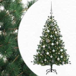 VidaXL Sztuczna choinka z bombką 150 cm 150 LED Ciepła biel