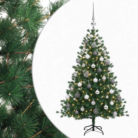 VidaXL Sztuczna choinka z bombką 150 cm 150 LED Ciepła biel