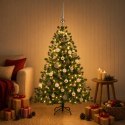 VidaXL Sztuczna choinka z bombką 150 cm 150 LED Ciepła biel