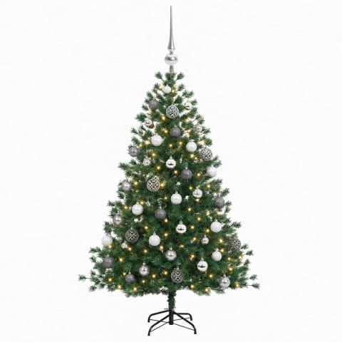 VidaXL Sztuczna choinka z bombką 150 cm 150 LED Ciepła biel