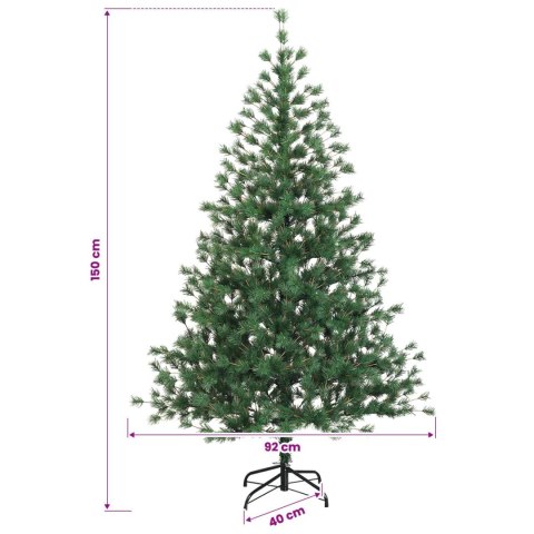 VidaXL Sztuczna choinka z bombką 150 cm 150 LED Ciepła biel