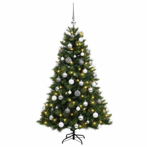 VidaXL Sztuczna choinka z bombką 150 cm 150 LED Ciepła biel