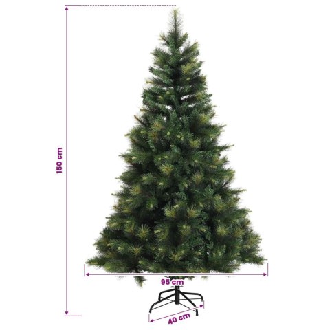 VidaXL Sztuczna choinka z bombką 150 cm 150 LED Ciepła biel