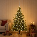 VidaXL Sztuczna choinka z bombką 150 cm 150 LED Ciepła biel