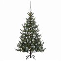 VidaXL Sztuczna choinka z bombką 150 cm 150 LED Ciepła biel