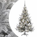 VidaXL Sztuczna choinka z bombką 150 cm 150 LED Ciepła biel