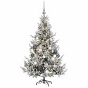 VidaXL Sztuczna choinka z bombką 150 cm 150 LED Ciepła biel