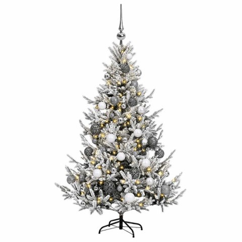 VidaXL Sztuczna choinka z bombką 150 cm 150 LED Ciepła biel
