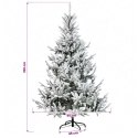 VidaXL Sztuczna choinka z bombką 150 cm 150 LED Ciepła biel