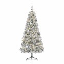 VidaXL Sztuczna choinka z bombką 150 cm 150 LED Ciepła biel