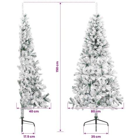 VidaXL Sztuczna choinka z bombką 150 cm 150 LED Ciepła biel