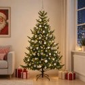 VidaXL Sztuczna choinka z bombką 180 cm 300 LED Ciepła biel