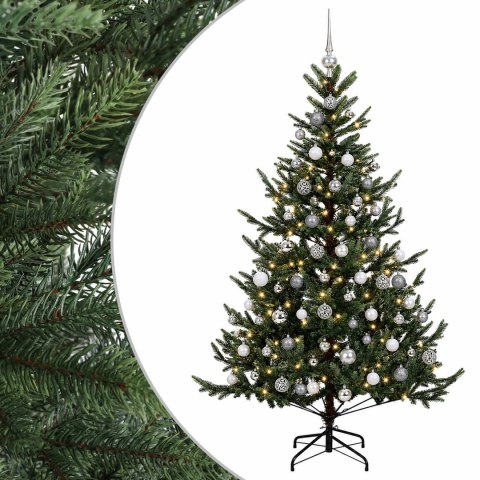 VidaXL Sztuczna choinka z bombką 180 cm 300 LED Ciepła biel