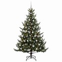 VidaXL Sztuczna choinka z bombką 180 cm 300 LED Ciepła biel