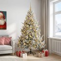 VidaXL Sztuczna choinka z bombką 180 cm 300 LED Ciepła biel